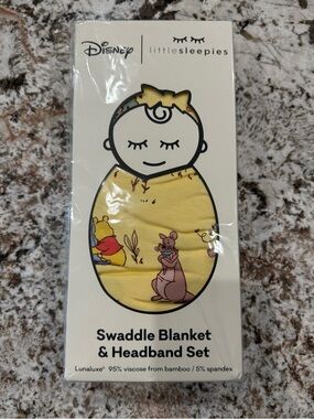 Little Sleepies Playtime With Pooh Swaddle And Bow